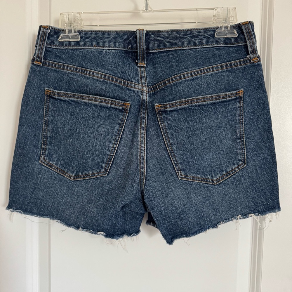 Universal Thread Dark Wash Vintage Midi Jean Shorts, 0 - Picture 2 of 13